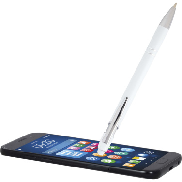 Logo trade corporate gifts image of: Kish ballpoint pen with silver finish (blue ink)