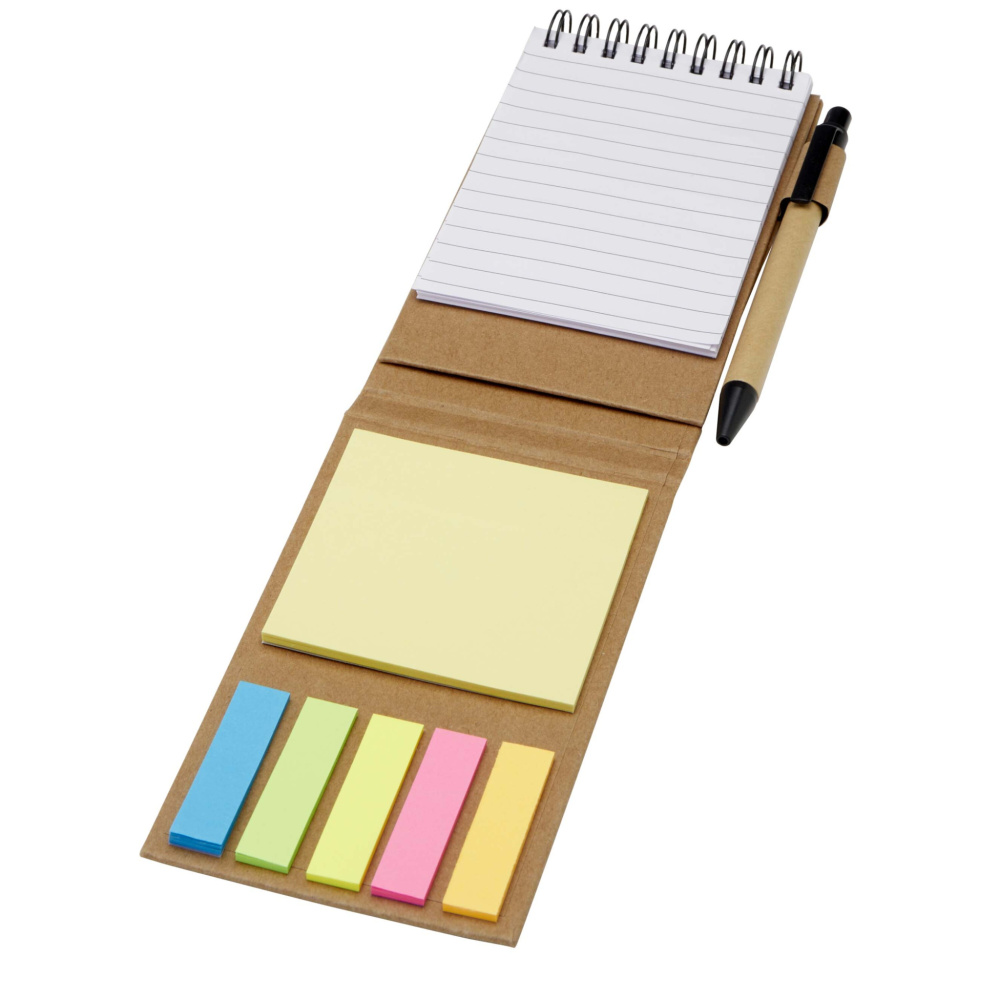 Logotrade promotional giveaway image of: Flipper sticky notepad with ballpoint pen (black ink)
