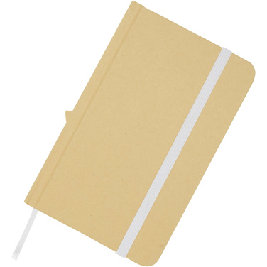 Logotrade promotional product image of: Reed A6 recycled hard cover notebook with plain pages