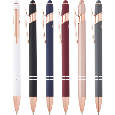Logo trade promotional items image of: Nanna ballpoint pen with rose gold finish (black ink)