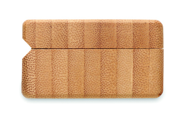 Logo trade promotional giveaway photo of: TWS earbuds in bamboo case