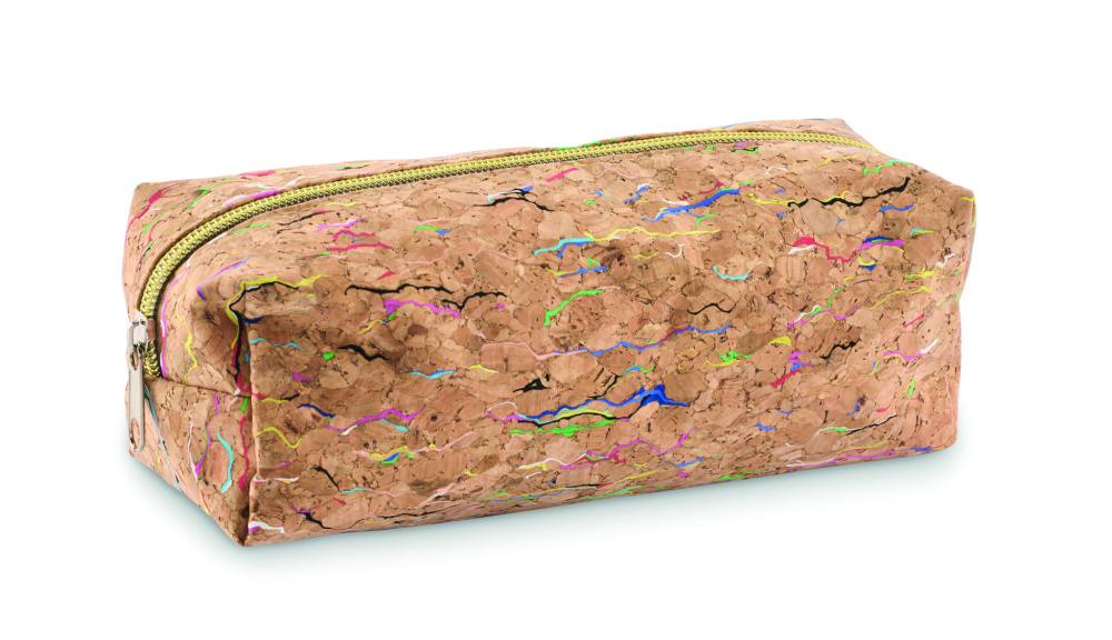 Logo trade promotional products picture of: Coloured cork pencil case
