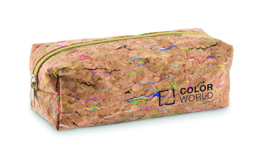 Logo trade corporate gift photo of: Coloured cork pencil case