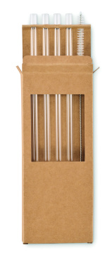 Logotrade corporate gifts photo of: 4 reusable glass straws