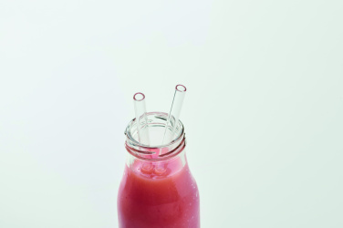 Logo trade business gift photo of: 4 reusable glass straws