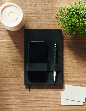 Logo trade promotional products image of: A5 RPET notebook with pen