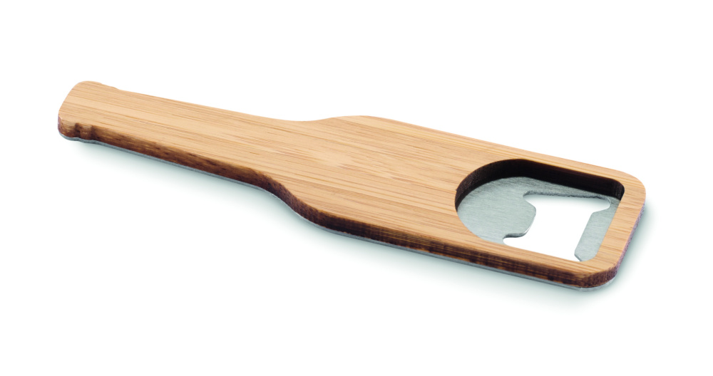 Logo trade promotional giveaways image of: Bamboo bottle opener