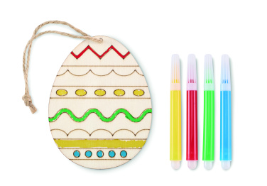Logotrade promotional gift image of: Wooden egg painting set