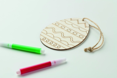 Logo trade corporate gifts picture of: Wooden egg painting set