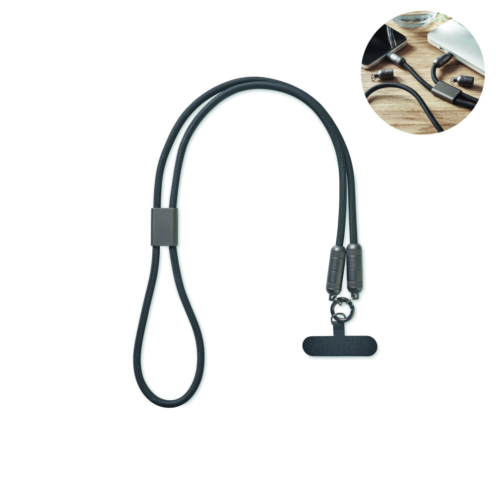 Logo trade promotional giveaways image of: 60W phone holder lanyard cable