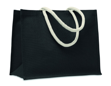 Logo trade promotional item photo of: Jute bag with cotton handle