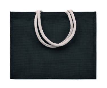 Logo trade promotional giveaways image of: Jute bag with cotton handle