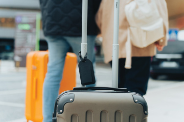 Logo trade promotional merchandise photo of: Globetrack RCSrPolyester luggage tag with worldwide locating