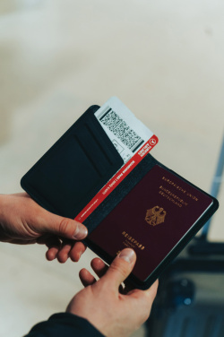 Logo trade promotional giveaways image of: Trackmate RCS rpolyester passport holder worldwide locating