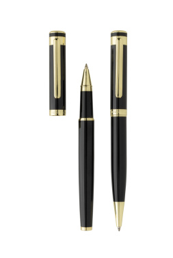 Logo trade promotional items image of: Swiss Peak Luca RCS recycled brass deluxe pen set