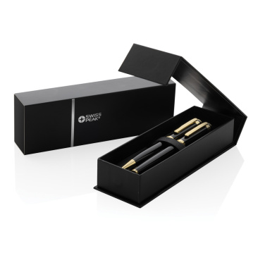 Logotrade business gift image of: Swiss Peak Luca RCS recycled brass deluxe pen set