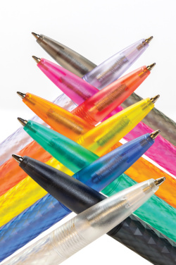Logo trade business gifts image of: X3 GRS recycled PC plastic pen frosted