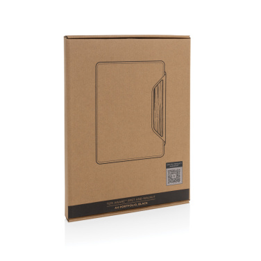 Logotrade promotional product picture of: Teri AWARE™ RPET and walnut A4 portfolio