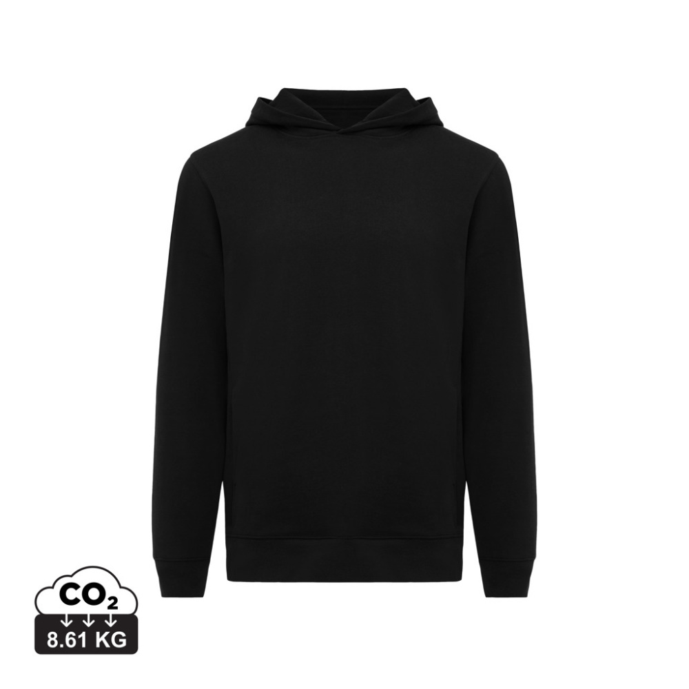 Logo trade promotional merchandise picture of: Iqoniq Yengo recycled cotton hoodie with sidepockets