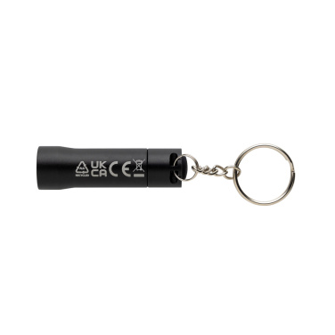 Logo trade promotional merchandise image of: Flash RCS recycled aluminium keychain torch