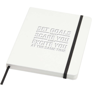 Logo trade promotional giveaway photo of: Holm A5 stone paper hard cover notebook with lined pages
