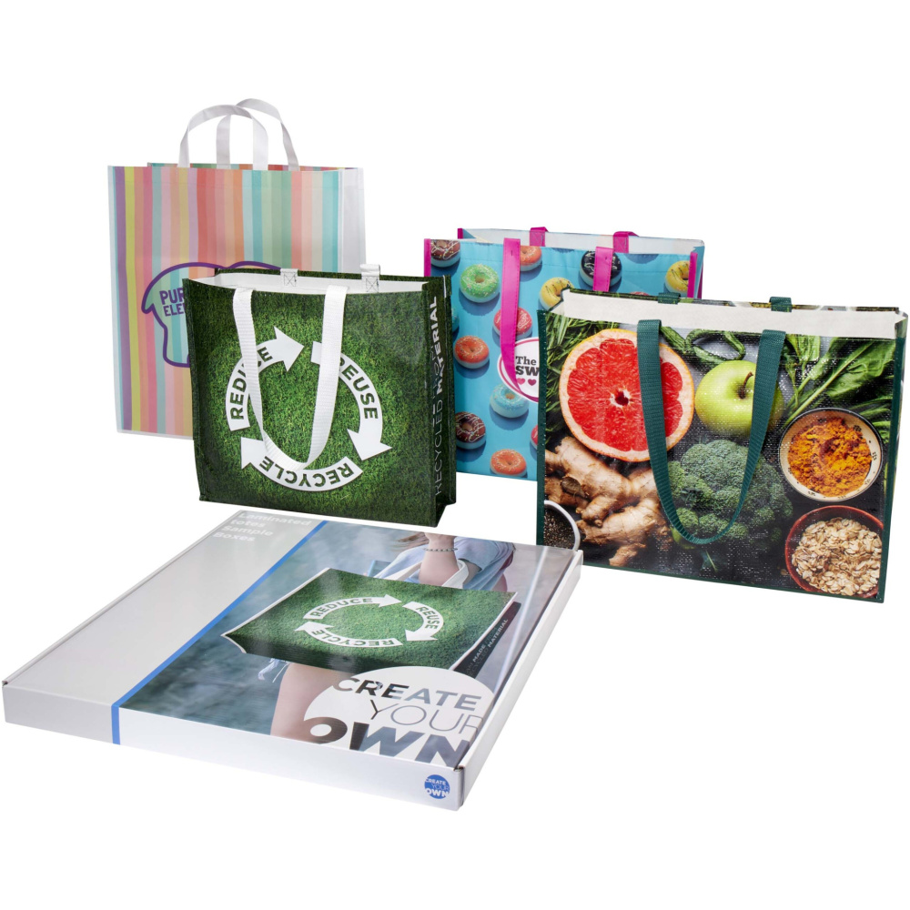 Logo trade promotional products picture of: Laminated totes sample box