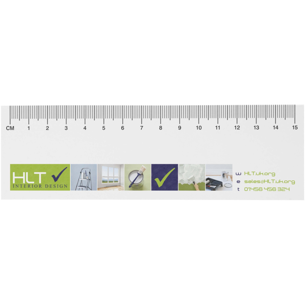 Logo trade promotional gifts picture of: Sticky-Mate® recycled sticky notes with printed 15 cm ruler