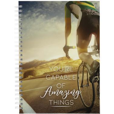 Logotrade business gift image of: Desk-Mate® A5 hard cover undated diary