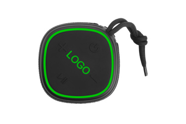 Logo trade business gifts image of: Bluetooth speaker HERMON Schwarzwolf