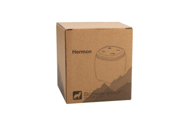 Logo trade promotional gifts image of: Bluetooth speaker HERMON Schwarzwolf