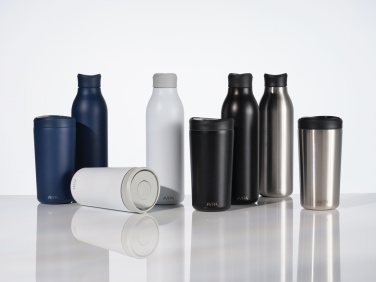 Logo trade corporate gifts image of: Avira Alix RCS re-steel click tumbler 400ML