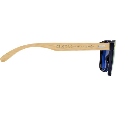 Logo trade promotional giveaway photo of: Tan sunglasses with bamboo temples