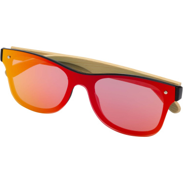 Logo trade corporate gifts image of: Tan sunglasses with bamboo temples