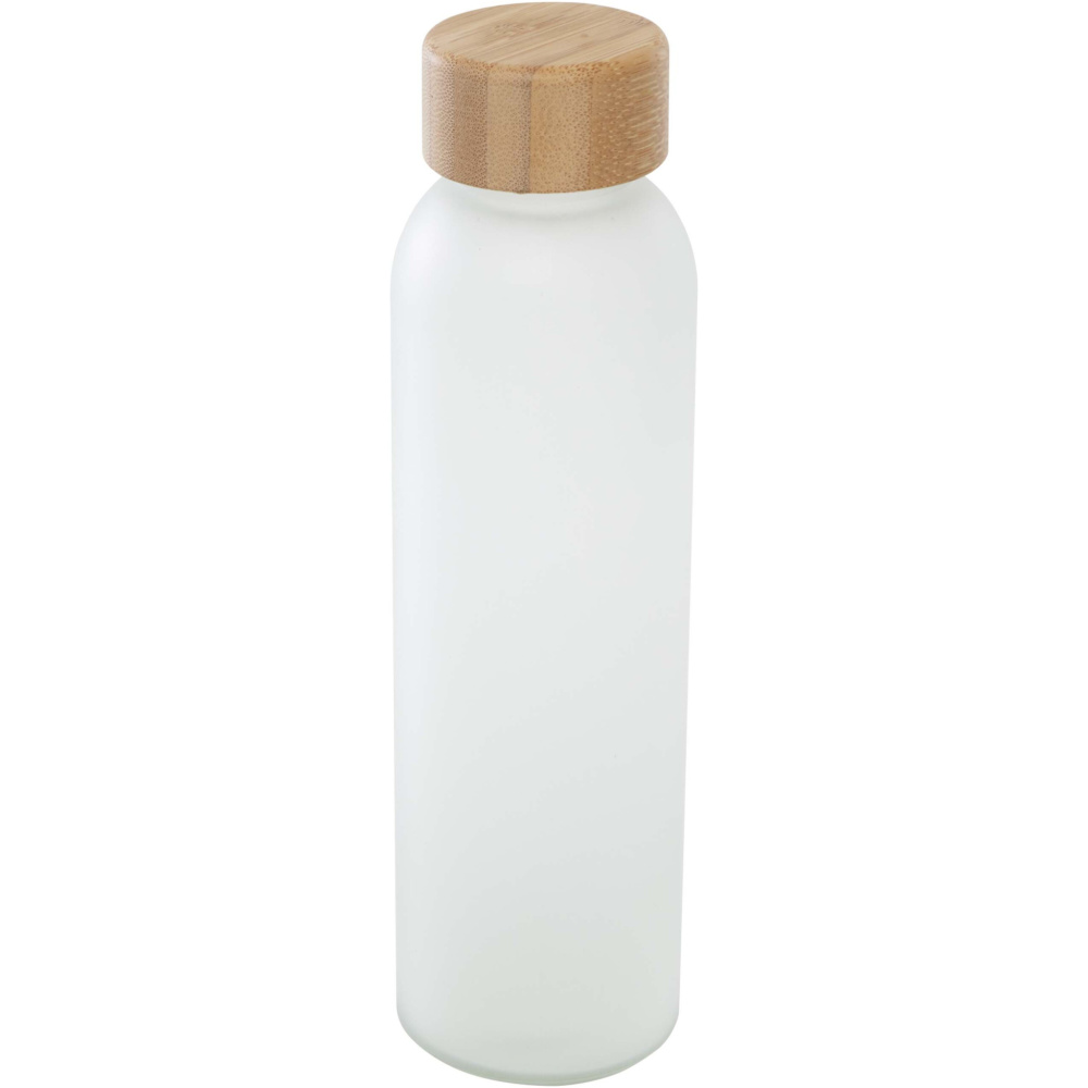 Logo trade advertising products picture of: Lume 500 ml matte soda lime glass bottle with bamboo lid