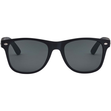 Logo trade promotional merchandise picture of: Arlo bamboo sunglasses with black coating