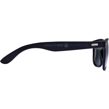 Logo trade promotional merchandise picture of: Arlo bamboo sunglasses with black coating