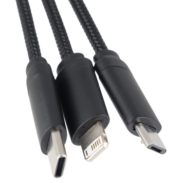 Logo trade promotional merchandise image of: Big cable 4in1 with illuminated logo - i5w