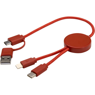 Logotrade promotional product image of: Citala 5-in-1 recycled plastic 30 cm data sync and 27W fast charge cable