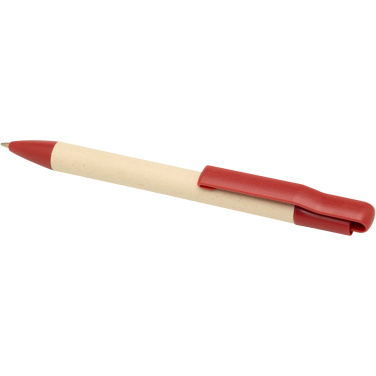 Logo trade promotional item photo of: Liliana sugarcane paper ballpoint pen (blue ink)