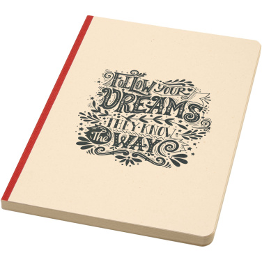 Logo trade business gifts image of: Liliana A5 sugarcane and RPET soft cover notebook