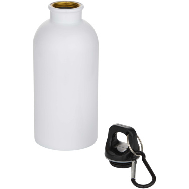 Logotrade promotional merchandise image of: Oregon 400 ml sublimation RCS recycled single wall stainless steel water bottle with carabiner