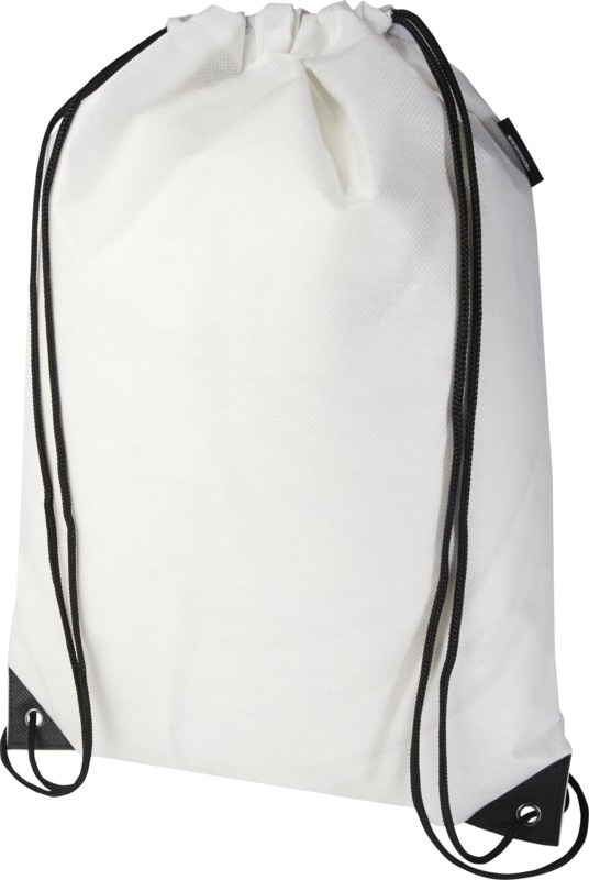 Logo trade corporate gift photo of: Evergreen GRS recycled non-woven drawstring bag 5L