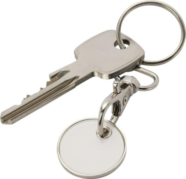 Logo trade promotional merchandise picture of: Rory keyring with trolley coin