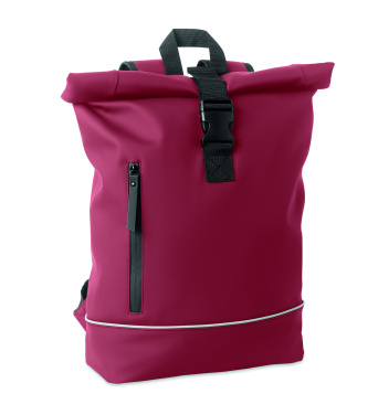 Logo trade promotional giveaways picture of: Laptop 15" roll top PU backpack