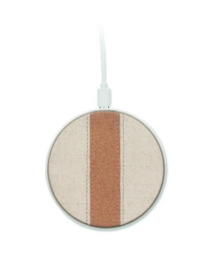 Logo trade advertising products picture of: Cork wireless charger 15W