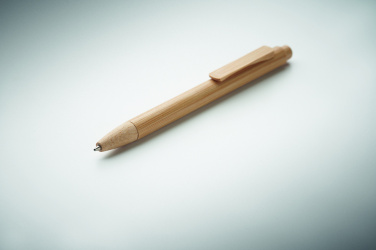 Logo trade promotional products image of: Bamboo automatic ball pen