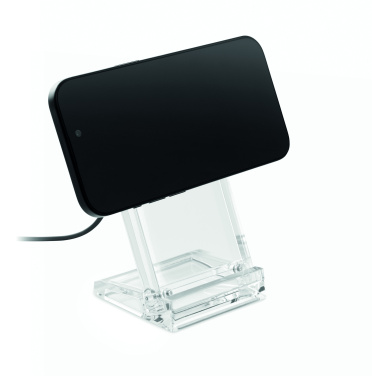 Logo trade corporate gifts picture of: Acrylic wireless charger 15W