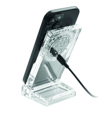 Logo trade promotional giveaways image of: Acrylic wireless charger 15W