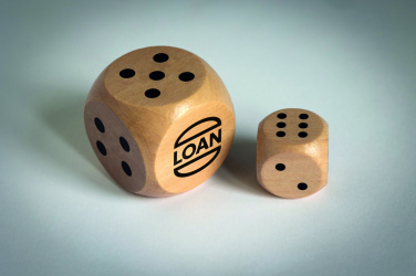 Logo trade corporate gifts image of: Schima wooden dice 3cm dia