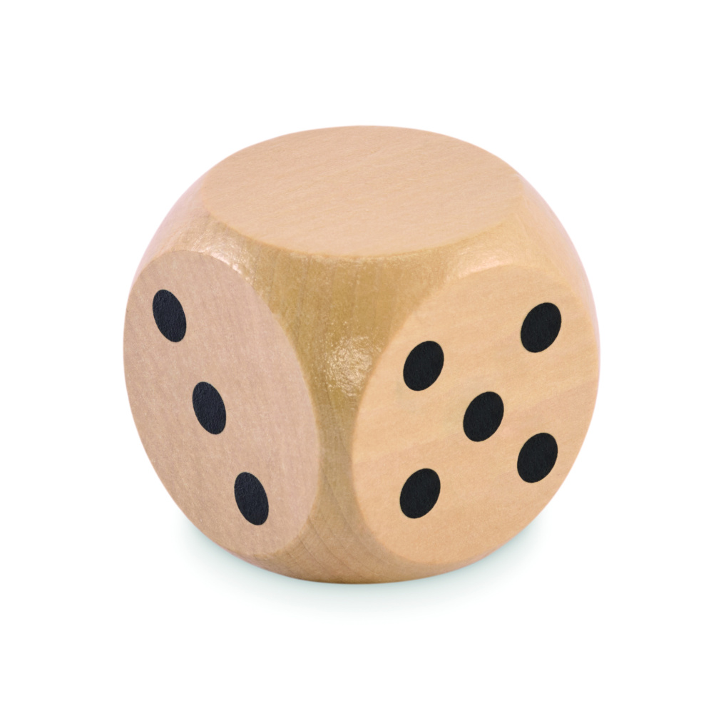 Logo trade promotional product photo of: Schima wooden dice 5cm dia